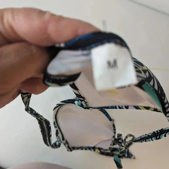 Sexy Folk Totem Neon Sling Bikini Top / Medium - Picture 6 of 6